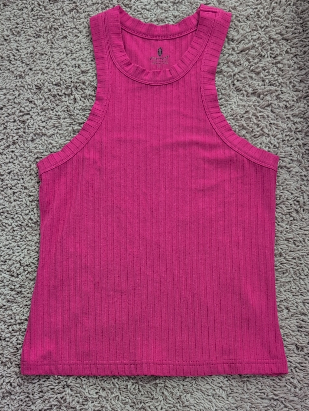 Free People Ribbed Tank Top In Hot Pink